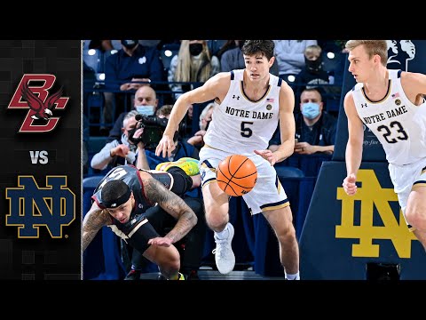 Acc Football Basketball 🏀 Boston College vs. Notre Dame Men's Basketball Highlights (2021-22)