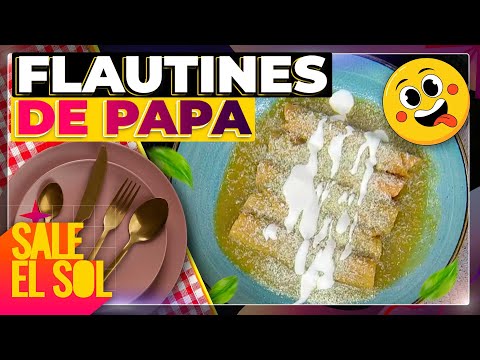 Receta flautines de papa con la chef Ingrid Ramos y Juan Soler | Sale el Sol