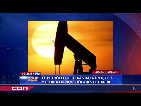 El petróleo de Texas baja un 0,71 % y cierra en 78,96 dólares el barril