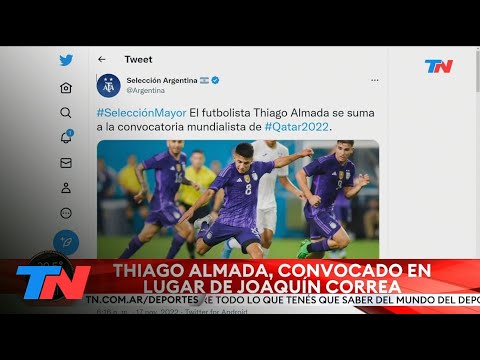 MUNDIAL DE QATAR I Thiago Almada se suma a la selección para reemplazar a Joaquín Correa