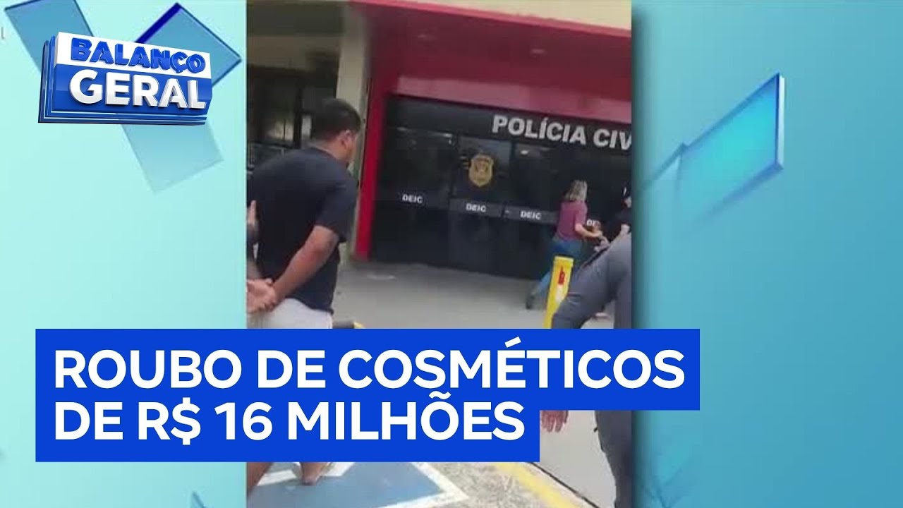 Casal é preso suspeito de roubar carga de cosméticos avaliada em R$ 16 milhões  TV Online Casal é preso suspeito de roubar carga de cosméticos avaliada em R$ 16 milhões