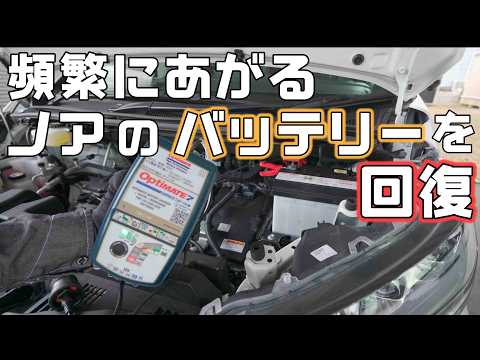 【トヨタノア】バッテリーあがり対策に充電器で補機バッテリーを回復！ノアHYBRIDにオプティメイト7セレクト