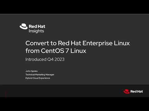 Convert to Red Hat Enterprise Linux from CentOS7 Linux using Red Hat Insights