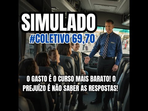 #COLETIVO 69,70 SIMULADOS -Prova DETRAN Transporte Coletivo: 2 pegadinhas que te fazem reprovar