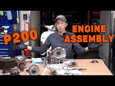 How To Assemble a Vespa P200 Engine (with Malossi Cases)