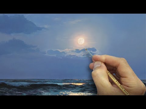 How To Paint a Moon | Oil Painting Tutorial