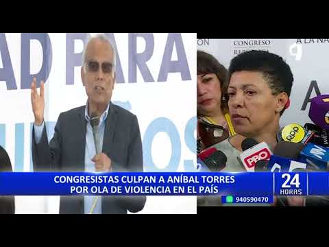 Congreso: parlamentarios opinan de la actitud de Aníbal Torres ante la prensa