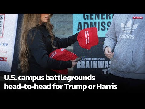 U.S. Campus Battlegrounds go to head-to-head for Trump or Harris | ITV News