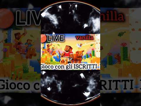 Stasera vi aspetto in LIVE - MINECRAFT "GIOCO CON GLI ISCRITTI" #minecraft #live #ps4 #vanilla
