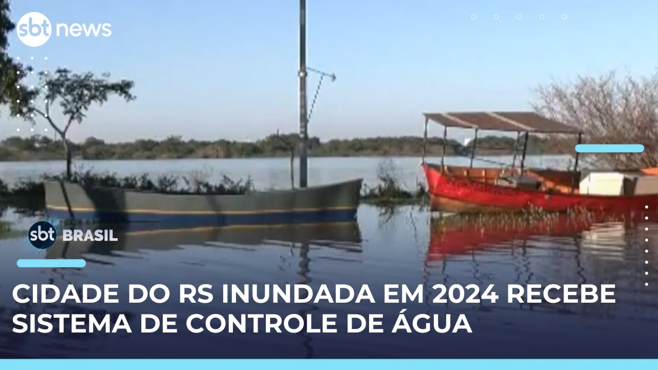 Cidade gaúcha vítima das chuvas é equipada com sistema de controle de enchentes | #SBTBrasil