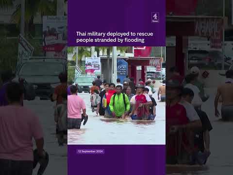 Thai military deployed to rescue people stranded by flooding