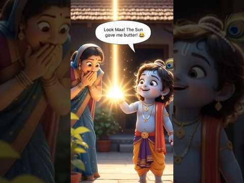 🌞 Naughty Little Krishna and the Sweet Sun 🍬 | Funny Krishna Short Story #motivation