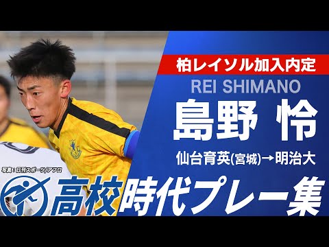 【柏内定】島野怜（仙台育英→明治大）｜選手権プレー集