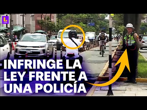 El negocio de las motos eléctricas en Lima: Así invaden carril de ciclistas en frente de policías