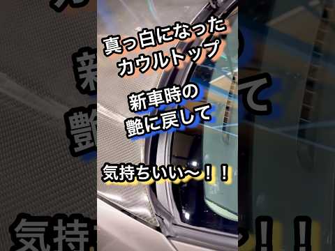 車の印象が劇的に変わる！未塗装樹脂復活術！！ #洗車 #研磨 #コーティング #車 #carwash #detailing #diy #shorts #youtubeshorts #vtec