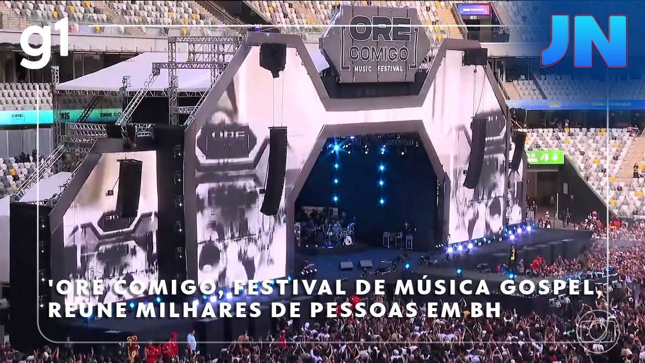 JN: ‘Ore Comigo’, festival de música gospel, reúne milhares de pessoas em BH