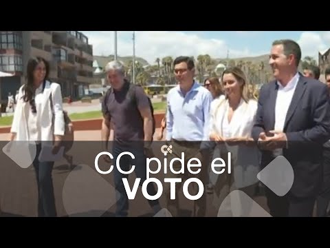 CC recorre Las Canteras pidiendo el voto a los canarios