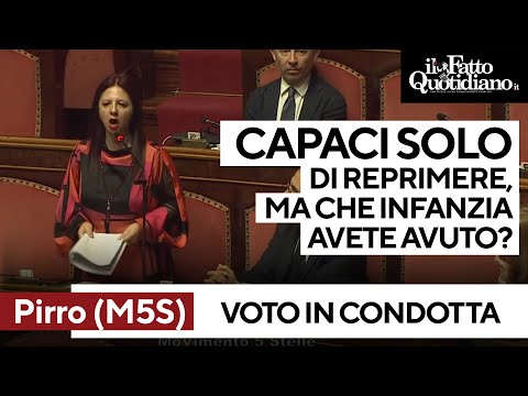 Pirro (M5S) dura sul voto in condotta: "Capaci solo di repressione, ma che infanzia avete avuto?"