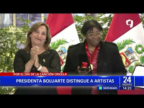 Por el Día de la Canción Criolla: Dina Boluarte distingue a destacados artistas