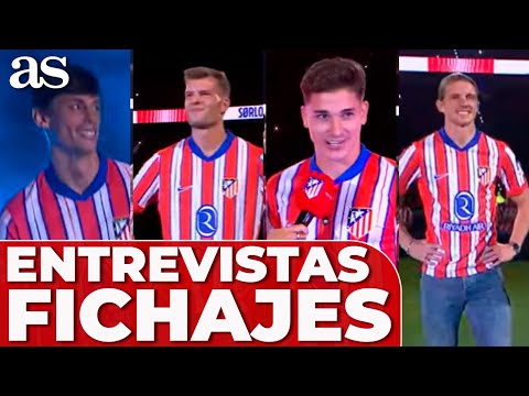 ENTREVISTAS JULIÁN ÁLVAREZ, SORLOTH, GALLAGHER y LE NORMAND | ATLÉTICO de MADRID