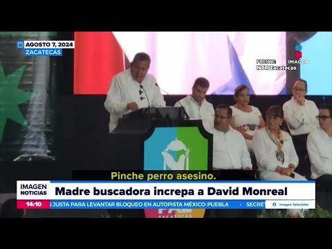 Madre buscadora increpa al gobernador de Zacatecas, David Monreal