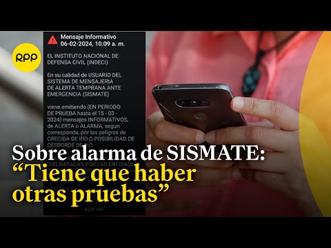 Alarma de SISMATE servirá para alertar a la población: Jorge Chávez Cresta