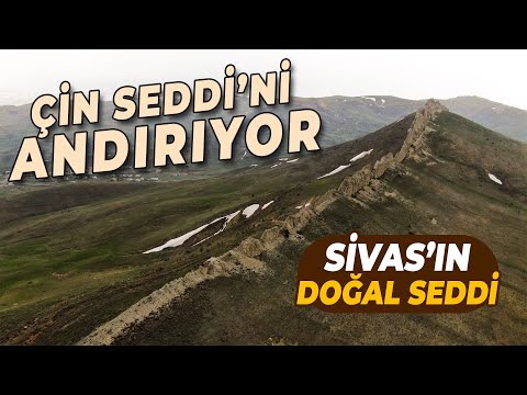 Sivas’ın Doğal Seddi İlginç Görüntüsüyle Dikkat Çekiyor