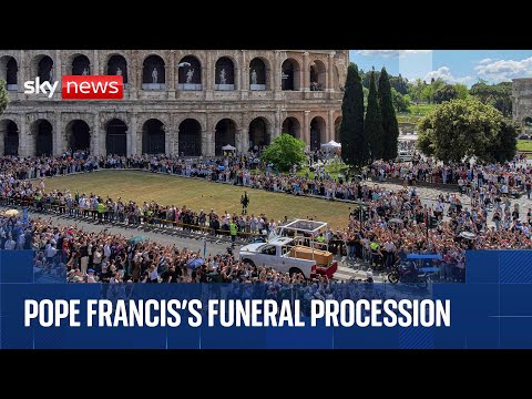 Pope Francis's funeral procession in Rome
