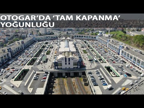 Otogarda ‘Tam Kapanma’ Yoğunluğu Havadan Görüntülendi