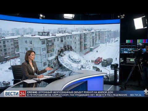 На Камчатке  нло врезалось, помогаю квартирный дом.