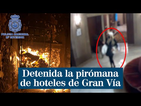 Detenida la pirómana de Gran Vía por provocar incendios en hoteles para cometer robos