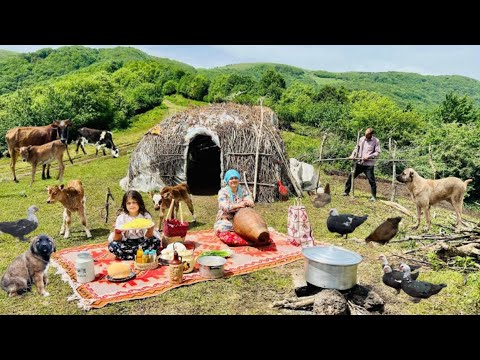 Strong Winds in the Village | Cooking Kuku Sabzi the Authentic Rural Way