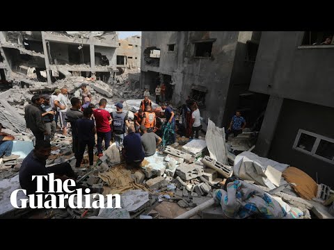 Rescue workers search for survivors after Israeli strike on Gaza refugee camp