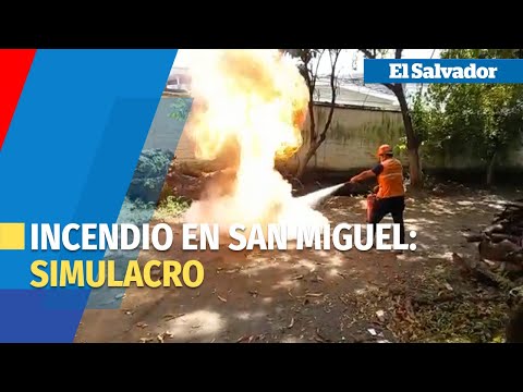 Sismo provoca incendio en San Miguel, pero todo fue parte de un simulacro