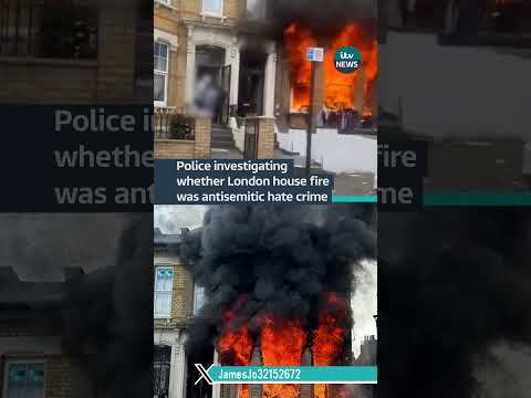Around 60 firefighters tackled the blaze at a house in Hackney #itvnews #london
