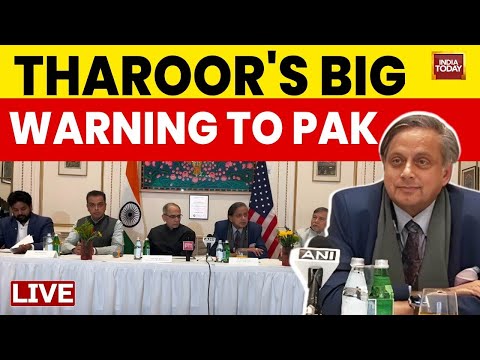 Shashi Tharoor In U.S LIVE: Tharoor Says  "Don't Work For Government" | All Party Delegation News