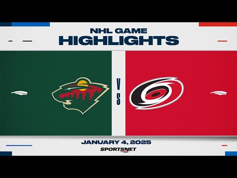 NHL Highlights | Wild vs. Hurricanes - January 4, 2025