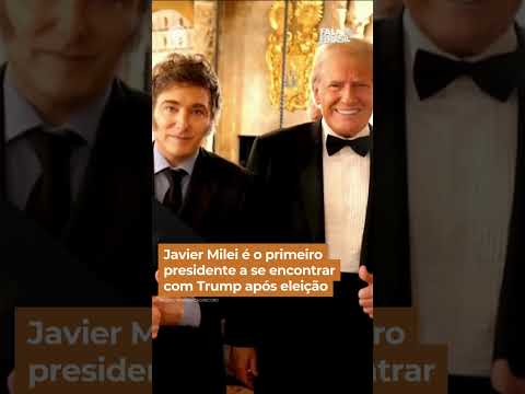 Javier Milei é o primeiro presidente a se encontrar com Trump após eleição #shorts