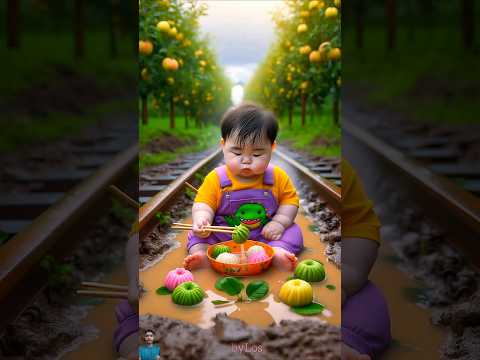❤️ Evolution of Baby: Train Attack on Baby for Food Eating #cat #cute #love #shorts BabyLos 64