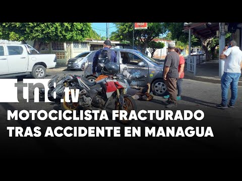 Motociclista se suma a la lista de lesionados por accidente en Managua - Nicaragua