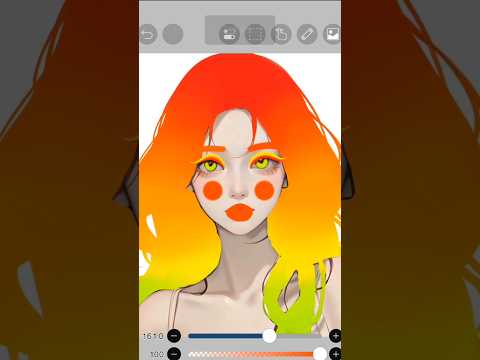 anime ❤️🧡💛💚 hair colour art #anime #drawing #asmr #viral #shorts