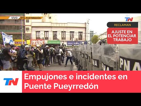 Empujones e incidentes en Puente Pueyrredón