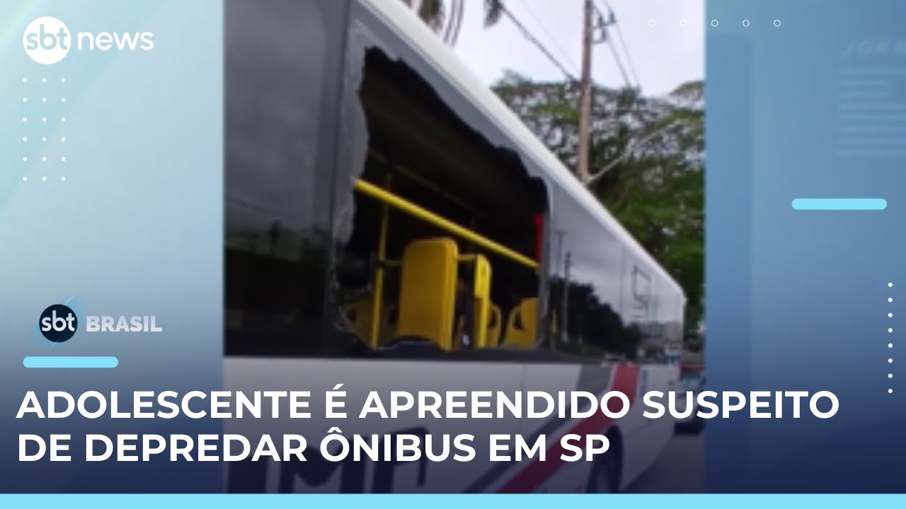 Polícia apreende adolescente suspeito de atacar ônibus em São Paulo | SBTBrasil