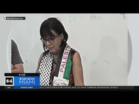 University of Miami professor wearing Palestine sash causing controversy on campus