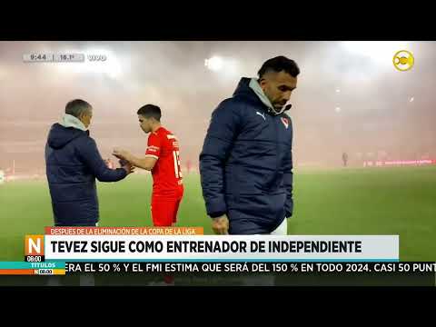 Después de la eliminación de la Liga: Tevez sigue como entrenador de Independiente ?N8:00? 17-04-24
