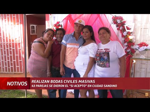 43 parejas se dieron el “sí acepto” en Ciudad Sandino