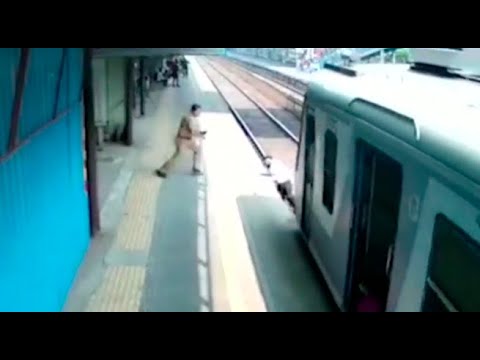 ? Hombre se salvó de morir arrollado por un tren en la India