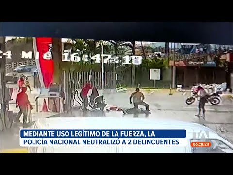 Policía neutralizó a 2 delincuentes mediante el uso legítimo de la fuerza en Guayaquil y Durán