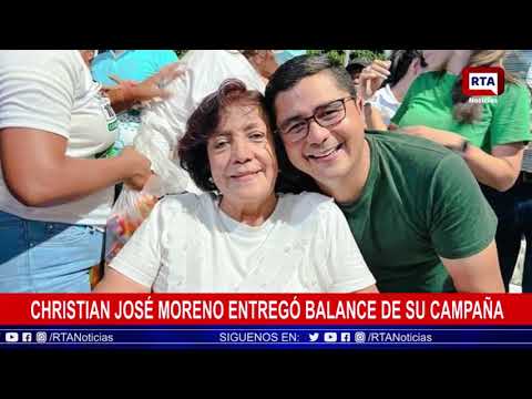 Christian José Moreno entregó balance de su campaña