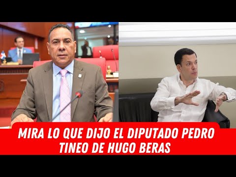 MIRA LO QUE DIJO EL DIPUTADO PEDRO TINEO DE HUGO BERAS